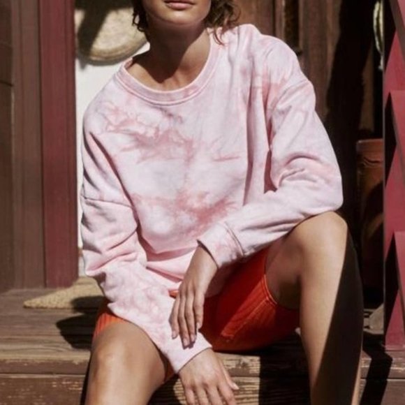 Anthropologie Tops - ANTHROPOLOGIE ALLFENIX Pink Tie Dye Sweatshirt. M